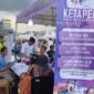 Disdukcapil Kota Batam gelar kegiatan gerakan aksi pelayanan gaspol lewat program Ketapel di Bazar Batamliciouz, Taman Pasific, Nagoya, Rabu (23/12/2025). 