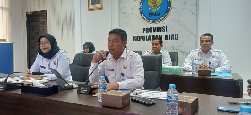 Rilis akhir tahun 2025 Kinerja BNNP Kepri, di Kantornya, Nongsa, Senin (29/12).