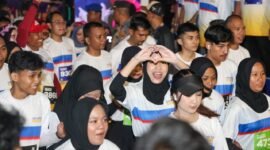 Antusias peserta BTN MoonRun 2025 yang cukup tinggi yang digelar di Tanjung Pinang, Sabtu (27/12/2025).Foto: Humas Diskominfo Kepri