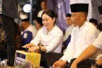 Wakil Walikota Batam Li Claudia Chandra, saat doa bersama, Pemko juga membuka layanan donasi online maupun ofline membantu korban bencana di Sumatera. (DISKOMINFO BATAM)