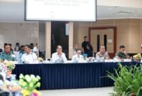 Rapat Forum Koordinasi Pimpinan Daerah (Forkopimda) di Aula Engku Hamidah, Lantai 4 Kantor Wali Kota Batam, Rabu (3/12). (DISKOMINFO BATAM)