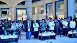 Ribuan warga memadati Masjid Sultan Mahmud Riayat Syah, Batuaji, Minggu (28/12/2025) malam, puncak Remaja Masjid Sultan (Rematan) Fest 2025 sekaligus Tabligh Akbar. Foto: Humas Diskominfo Batam