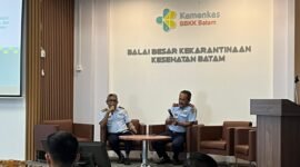 BBKK Batam mengoptimalkan Sistem Informasi Karantina Kesehatan (Sinkarkes) untuk mempercepat dan mempermudah pelayanan karantinaan di seluruh pintu masuk wilayah Batam. Foto: Istimewa
