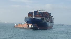 Kecelakaan antara kapal kargo MV. CMA CGM NIAGARA dan kapal TB. HARBOUR DRAGON di Traffic Separation Scheme (TSS) Selat Malaka dan Selat Singapura, Kamis (24/12/2025) kemarin. Foto: Istimewa