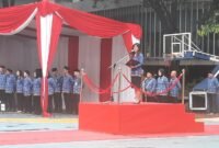 Menkomdigi Meutya Hafid dalam Upacara Peringatan Hari Ibu ke-97 di Lapangan Anantakupa, Kantor Kemkomdigi, Jakarta, Senin (22/12/2025). Foto: KPM Kemkomdigi