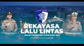 Rekayasa lalu lintas di Dataran Engku Putri, Rabu (31/12/2025).