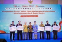 OJK, sebagai koordinator Satgas PASTI dan IASC, menyerahkan dana pengembalian secara simbolis di Jakarta, Rabu (21/1/2026). Foto: Istimewa