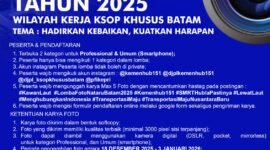 ilutrasi Lomba Foto Angkutan Laut Nataru Batam Tahun 2025/2026.