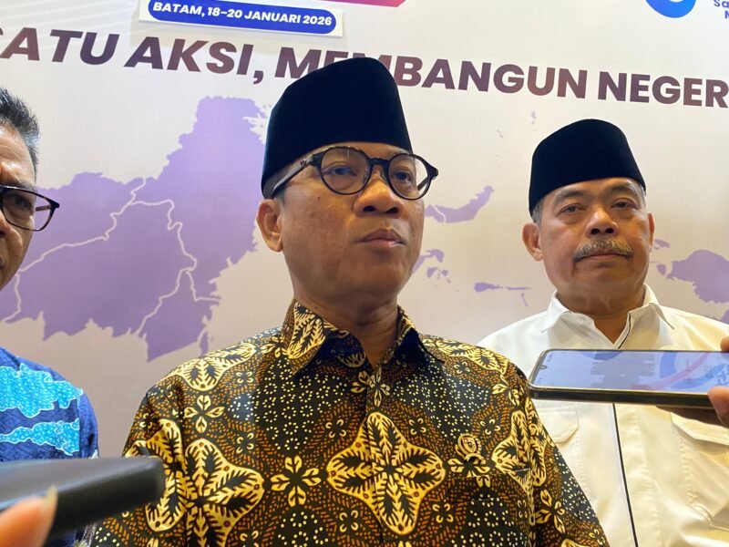 Menteri Desa dan Pembangunan Daerah Tertinggal (Mendes PDT) Yandri Susanto, saat menghadiri Rapat Kerja Nasional (Rakernas) XVII APKASI di Aston Hotel Batam, Selasa (20/1/2026). Foto: Istimewa