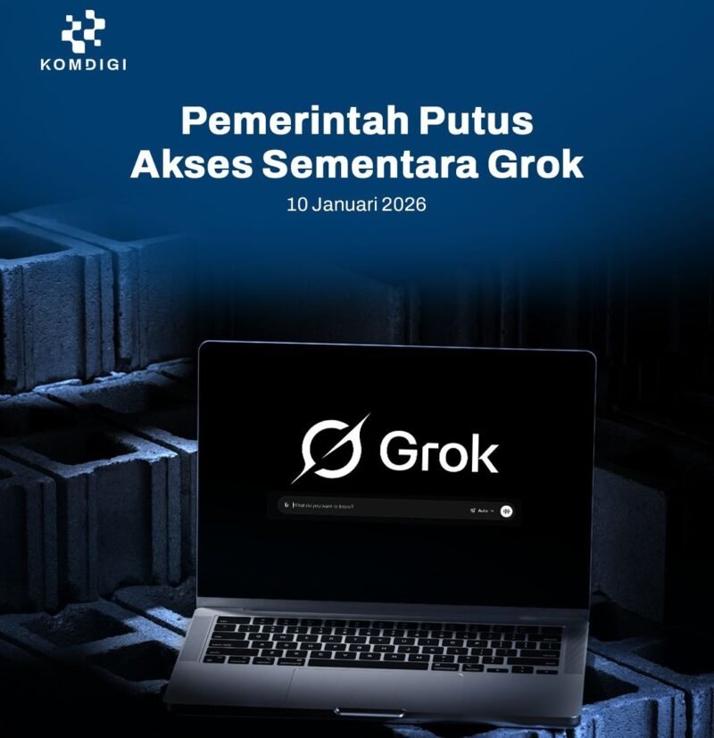 Ilustrasi pemutusan aplikasi Grok di media sosial. Foto: Kementerian Komdigi RI