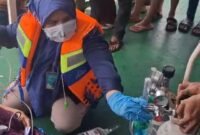 Situasi di kapal KMP Lome saat berlayar dari Pelabuhan Mengkapan, Tanjung Buton, Riau, menuju Pelabuhan Telaga Punggur, Batam, Sabtu (3/1/2025). 