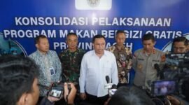 Penguatan tata kelola Program Makan Bergizi Gratis (MBG) di Provinsi Aceh menjadi fokus utama rapat konsolidasi lintas sektor yang digelar Badan Gizi Nasional Republik Indonesia bersama pemangku kepentingan daerah. Foto: Istimewa/InfoPublik