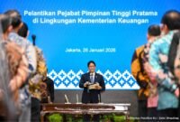 Menteri Keuangan Purbaya Yudhi Sadewa melantik 27 Pejabat Pimpinan Tinggi Pratama (Eselon II) di lingkungan Kementerian Keuangan di Jakarta, Rabu (28/1). Foto: Kemenkeu RI