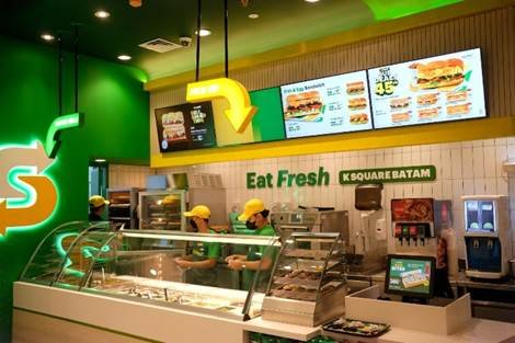 Subway Indonesia buka pertama di Batam di lantai 1 K Square . Foto: Istimewa