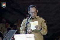 Menteri Dalam Negeri Tito Karnavian, dalam Rakornas Pemerintah Pusat dan Daerah 2026, digelar, Senin (2/2/2026) di Sentul, Kabupaten Bogor. Foto: YouTube Kemendagri