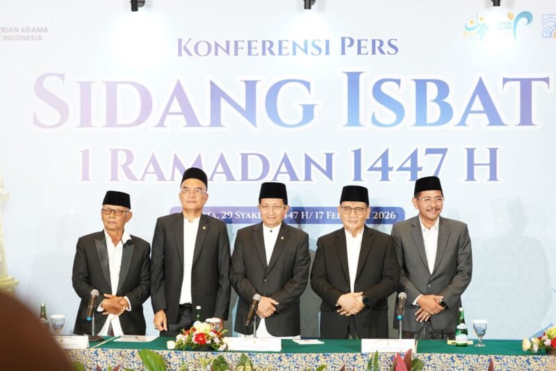 Pemerintah melalui Kementerian Agama menetapkan 1 Ramadan 1447 Hijriah jatuh pada Kamis, 19 Februari 2026, keputusan diumumkan dalam konferensi pers usai sidang isbat di Jakarta, Selasa (17/2/2026). Foto: Humas Kemenag RI