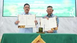 Badan Bank Tanah dan Kejati Kepri menandatangani Nota Kesepahaman (MoU) untuk menangani persoalan hukum perdata dan tata usaha negara di bidang pertanahan. Foto: Istimewa