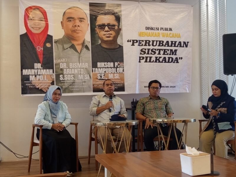 Diskusi bertajuk Menakar Wacana Perubahan Sistem Pilkada di Batam, Selasa (24/2/2026). Foto: Istimewa