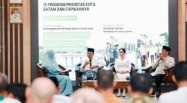 Dialog Wali Kota Batam, Amsakar Achmad, bersama Wakil Wali Kota Li Claudia Chandra, genap setahun memimpin Batam sejak dilantik Presiden Prabowo Subianto, Jumat (20/2/2026). foto: Humas Diskominfo Batam