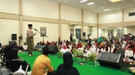 Wali Kota Batam Amsakar Achmad menghadiri Megengan Punggowo di Aula Pusat Informasi Haji (PIH), Batam Centre, Sabtu (7/2/2026) malam.Foto: Humas Diskominfo Batam