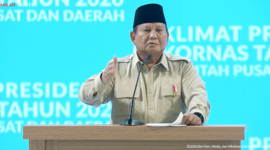 Presiden Prabowo saat memberikan taklimat pada Rapat Koordinasi Nasional Pemerintah Pusat dan Daerah Tahun 2026 di Sentul, Kabupaten Bogor, Jawa Barat, Senin (2/2/2026). Foto: Tangkapan Layar Youtube Setpres

