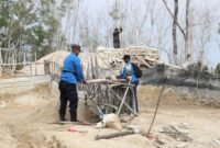 Ditpam BP Batam bersama TNI dan Polri menertibkan tambang pasir ilegal di Kawasan Bandara Hang Nadim, Rabu (2/4/2026). Foto: Istimewa