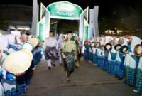 Wali Kota Batam Amsakar Achmad membuka Musabaqah Tilawatil Qur’an dan Hadits (MTQH) XXXIV Tingkat Kecamatan Sagulung di Alun-alun SP Plaza, Selasa (10/2/2026) malam. Foto: Humas Diskominfo Batam