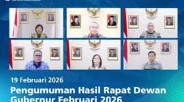Rapat Dewan Gubernur 18–19 Februari 2026 menetapkan Bank Indonesia tetap menahan BI-Rate di 4,75 persen. Foto: Istimewa