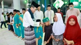 Peringatan Malam Nuzululqur’an tingkat Kota Batam di Masjid Sultan Mahmud Riayat Syah, Batuaji, Jumat (6/3/2026). Foto: Humas Diskominfo Batam