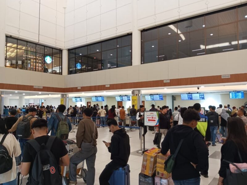 Puncak arus mudik di Bandara Internasional Hang Nadim Batam terjadi pada 18 Maret 2026 dengan jumlah 19.942 penumpang. Foto: Istimewa