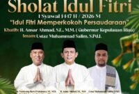 Lapangan Bola Gladi Bakar Jaya, Tanjungriau, Kecamatan Sekupang, Kota Batam sebagai lokasi pelaksanaan salat Idul Fitri 1447 H/2026 M. Foto: Ilustrasi