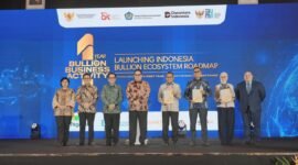 Bullion Indonesia sekaligus meluncurkan Indonesia Bullion Ecosystem Roadmap. Acara bertema “Consolidating the First Year, Strengthening the Next Phase, kemarin. Foto: Istimewa