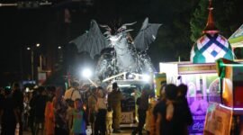 Puluhan mobil hias memadati Jalan Engku Putri, Batam Centre, Jumat (20/3/2026). Foo: Humas Diskominfo Batam