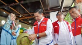 Komisaris Independen Sudung Situmorang dan Komisaris Panel Barus meninjau langsung Koperasi Desa Merah Putih (KDMP) Medan Krio di Kecamatan Sunggal dan KDMP Marindal II di Kecamatan Patumbak, Kabupaten Deli Serdang, pada Jumat (27/2/2026). Foto: Istimewa