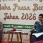 Kepala OJK Kepri Sinar Danandjaya saat media gathering dan buka puasa bersama awak media di Kantor OJK Kepri, Selasa (3/3/2026). Metroposid