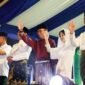Wali Kota Batam Amsakar Achmad bersama Wakil Walikota Batam Li Claudia Chandra serta Forkompinda lainnya, saat pawai takbir. Foto: Humas Diskominfo Batam