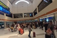 Suasana arus balik di Bandara Internasional Hang Nadim Batam, Jumat (27/3/2026). 