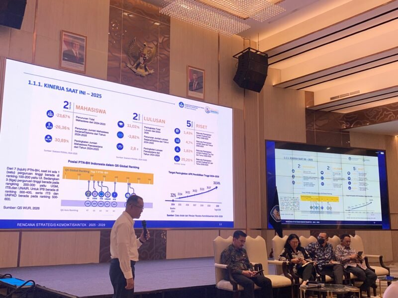Pelaksana tugas (Plt.) Sekretaris Jenderal Kementerian Pendidikan Tinggi, Sains, dan Teknologi (Sesjen Kemendiktisaintek) Badri Munir Sukoco dalam dialog bersama media bertajuk “Ngopi Bareng Media dan Iftar” di Jakarta, Jumat (13/3/2026) (Foto: Pasha Yudha Ernowo Infopublik/Igid)


