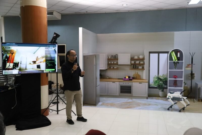 Dalam ajang Mobile World Congress 2026 di Barcelona, Spanyol, Indosat menampilkan panggilan 5G berbasis AI pertama di Asia Tenggara. Foto: Istimewa