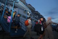 Penumpang yang menggunakan kapal milik PT PELNI (Persero), saat arus mudik lebaran 2026. Foto: Istimewa