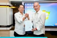 Perjanjian Kerja Sama Pemanfaatan (KSP) Barang Milik Daerah dengan PT Usaha Jaya Karya Makmur (PT UJKM) untuk pembangunan dan operasional Pasar Induk Jodoh. Foto: Humas Diskominfo Batam