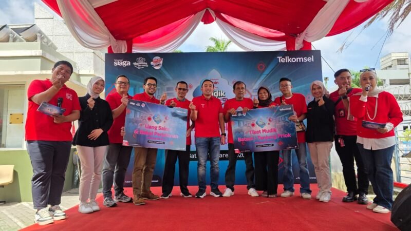 Mudik bersama Telkomsel Mudik Hepi 2026, Batam–Tanjung Priok tanggal 18 Maret, KM Nggapulu, di lepas di Gedung Telkomsel Batamcentre, Selasa (17/3/2026). 