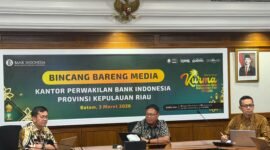 Kepala Perwakilan BI Kepri Rony Widijarto, saat giat Bincang Bareng Media, di Gedung BI Kepri, Batamcentre, Selasa (3/3/2026). Foto: Istimewa