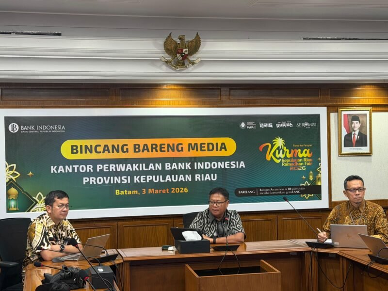 Kepala Perwakilan BI Kepri Rony Widijarto, saat giat Bincang Bareng Media, di Gedung BI Kepri, Batamcentre, Selasa (3/3/2026). Foto: Istimewa