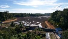 Kondisi Waduk Sei Jago nampak dari udara. Foto: Diskominfo Kepri 