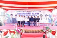 SPBU Nelayan 18.237.014 milik Koperasi KNTI Aceh Selatan di Desa Ujong Pulo Rayeuk, Kecamatan Bakongan Timur diresmikan. Foto: Istimewa