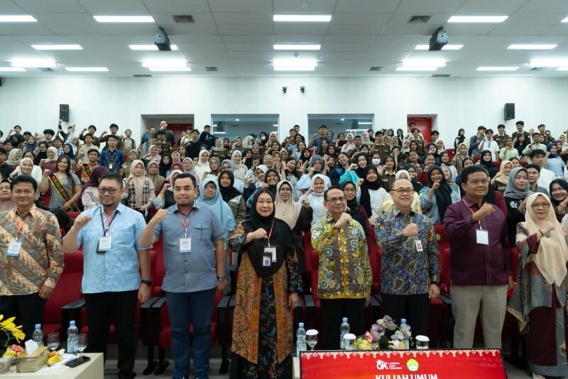 Kuliah umum bertema “Pembiayaan Digital: Peluang, Tantangan, dan Prospek Masa Depan” di Universitas Riau, Selasa (21/4/2026). Foto: Istimewa