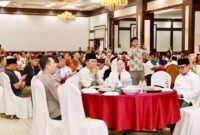 Halalbihalal bersama Lembaga Kemasyarakatan Kelurahan (LKK), tokoh masyarakat, dan warga se-Kecamatan Bengkong di Ballroom Golden Prawn 933, Rabu (1/4/2026). Foto: Humas Diskominfo Batam