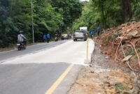 Ruas Jalan Gadjah Mada dari arah Batam Center menuju Sekupang perbaikan Jalan Vista ditutup sementara. Foto: Istimewa