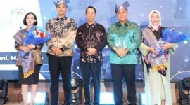 Wali Kota Batam, Amsakar Achmad, bersama Danlanud Hang Nadim saat pisah sambut di Wyndham Panbil Batam, Senin (13/4/2026) malam. Foto: Humas Diskominfo Batam